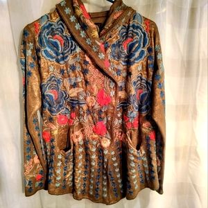 Johnny Was honing metallic hoodie size XS new w tags